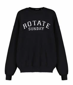 ROTATE Sweatshirt Classic Logo Coton Noir, Capsule Sunday