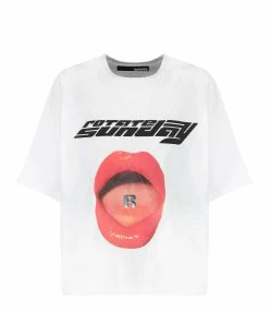 ROTATE Tee-shirt Lips Coton Blanc, Capsule Sunday