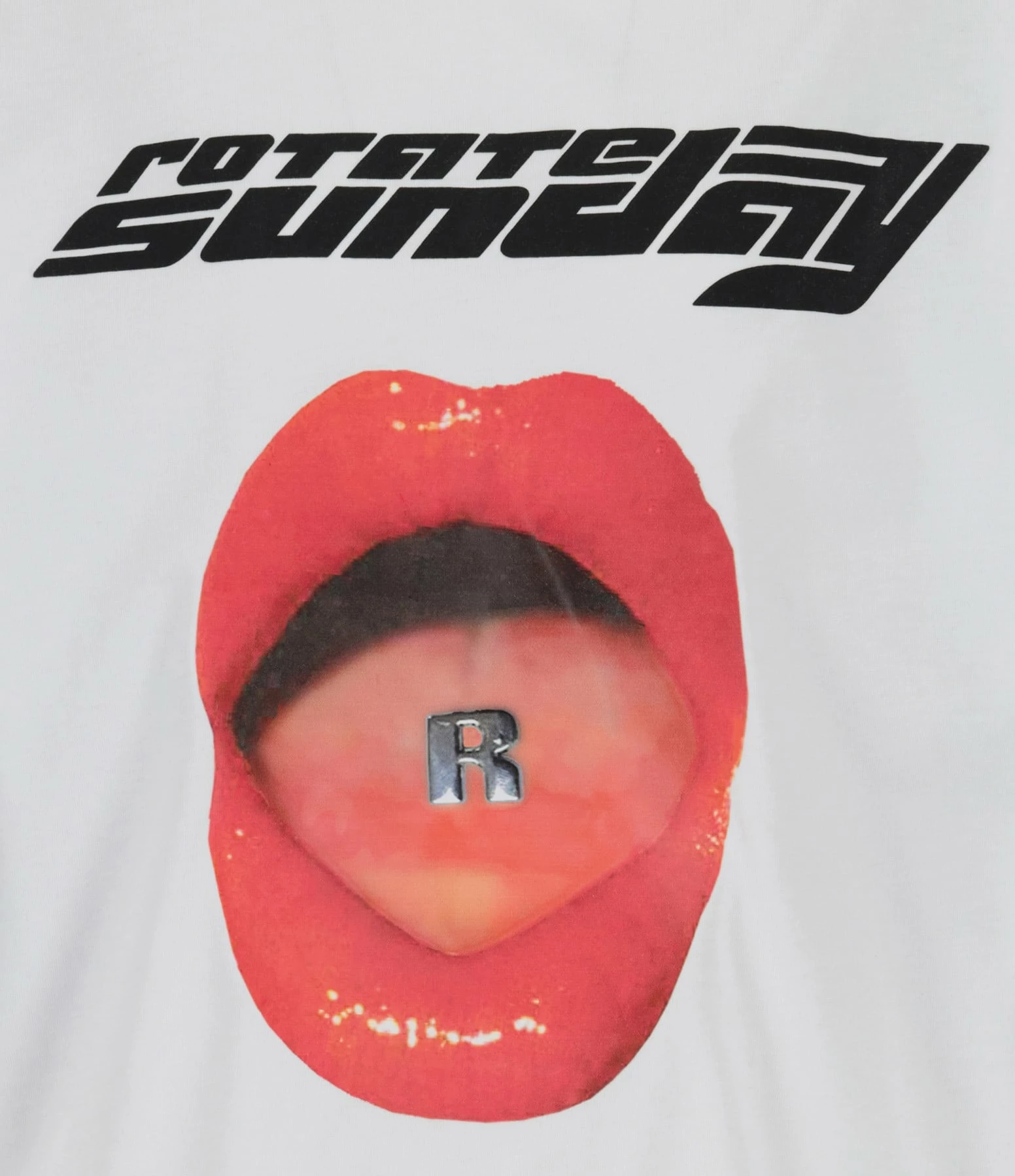ROTATE Tee-shirt Lips Coton Blanc, Capsule Sunday 2 ROTATE Tee-shirt Lips Coton Blanc, Capsule Sunday – Image 2