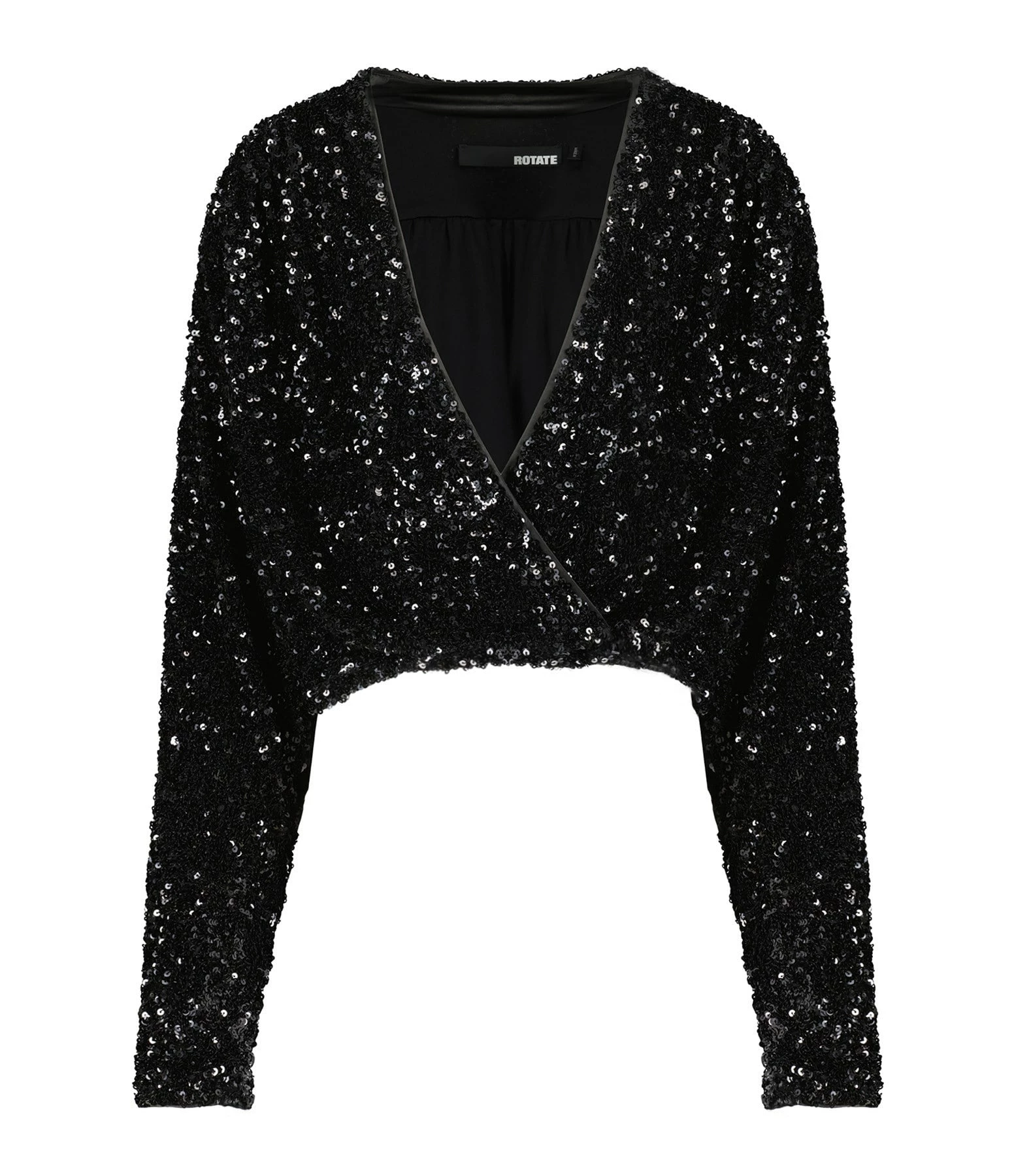 ROTATE Top Court Sequins Noir 1 ROTATE Top Court Sequins Noir