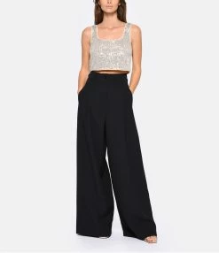 SELF PORTRAIT Top Sequins Argenté 11 SELF PORTRAIT Top Sequins Argenté -Majestic Filatures shop selfp look20221102 49