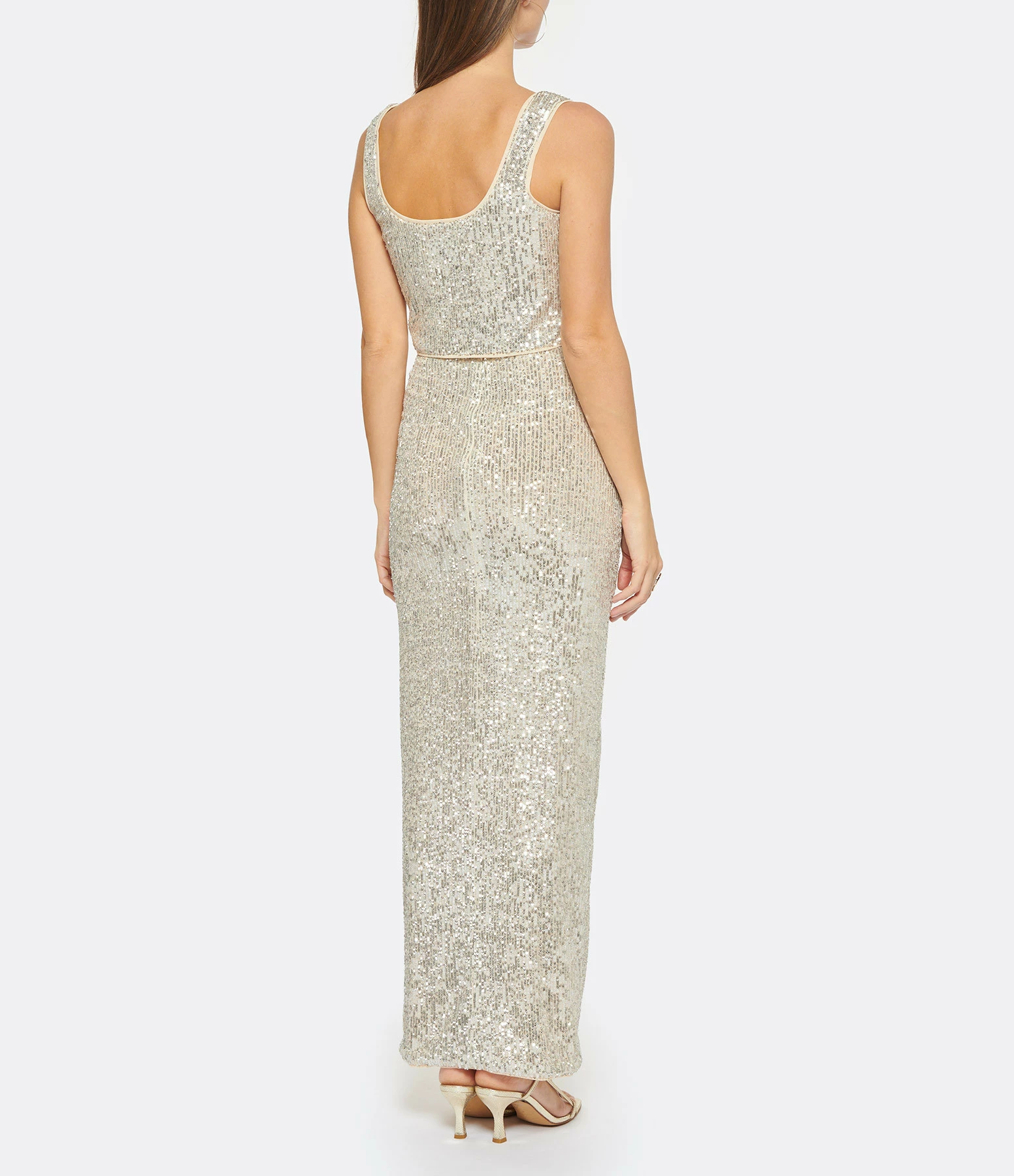 SELF PORTRAIT Top Sequins Argenté 5 SELF PORTRAIT Top Sequins Argenté – Image 5