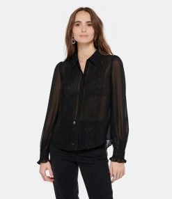 SELF PORTRAIT Chemise Noire -Majestic Filatures shop selfp look20221222 125