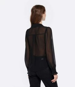 SELF PORTRAIT Chemise Noire -Majestic Filatures shop selfp look20221222 127