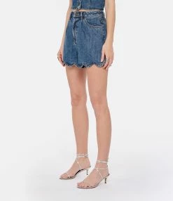 SELF PORTRAIT Short Denim Bleu -Majestic Filatures shop selfp look20221222 25