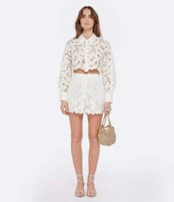 SELF PORTRAIT Top Dentelle Blanc -Majestic Filatures shop selfp look20221222 40