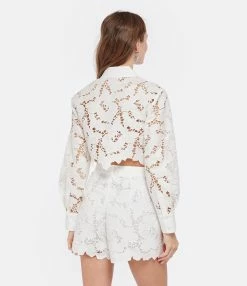 SELF PORTRAIT Top Dentelle Blanc -Majestic Filatures shop selfp look20221222 44