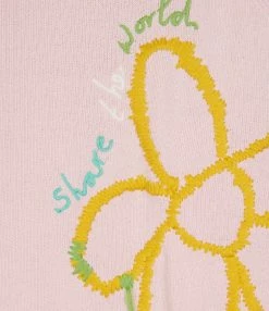 MIRA MIKATI Pull Raglan Broderie Coton Biologique Rose -Majestic Filatures shop swt006a ss23 3