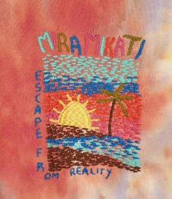 MIRA MIKATI Pull Broderie Coton Biologique Orange -Majestic Filatures shop swt007a ss23 3