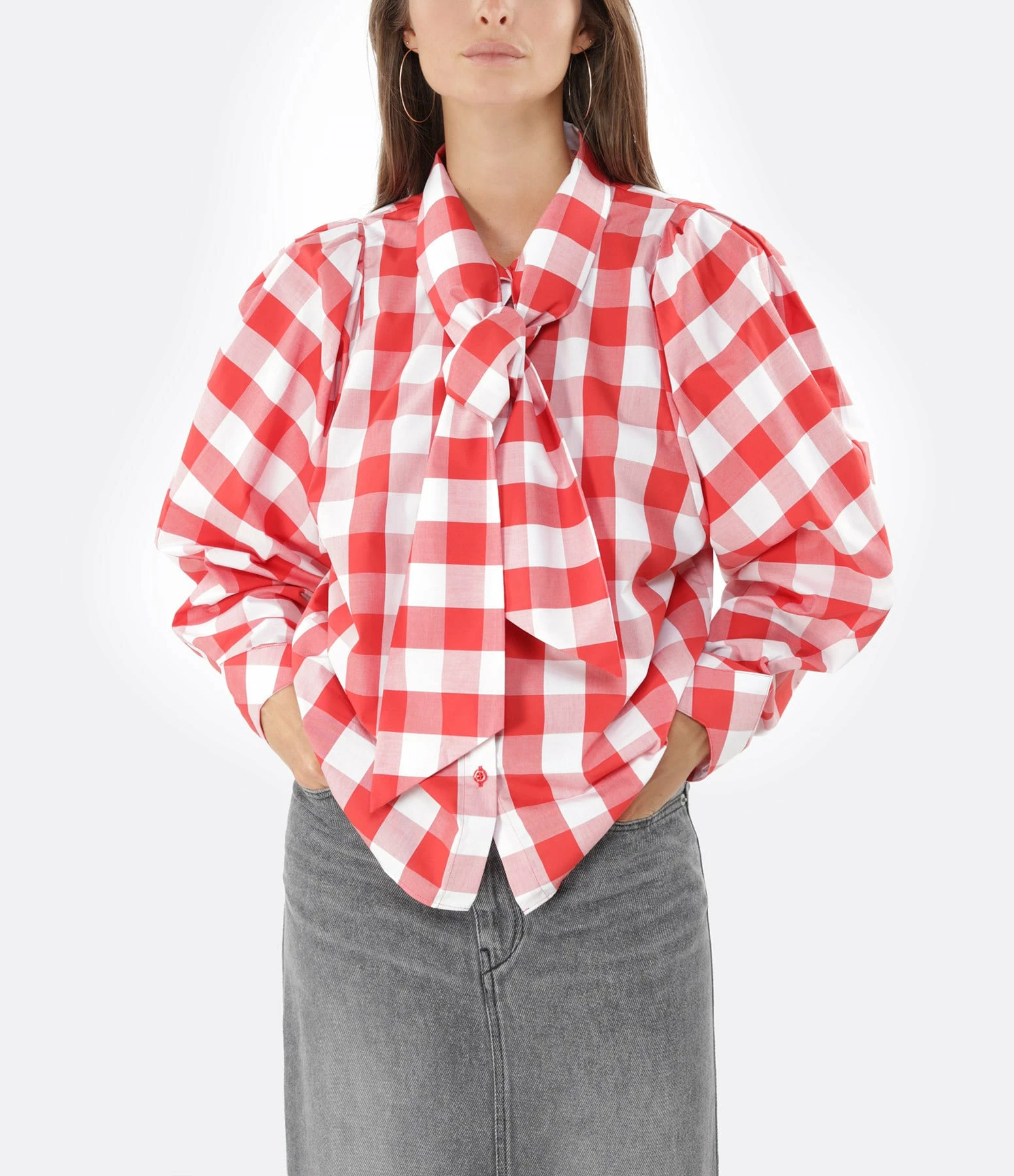 Tara Jarmon Chemise Candy Coton Rouge 2 Tara Jarmon Chemise Candy Coton Rouge – Image 2