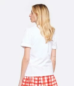 Tara Jarmon Tee-shirt Tampa Coton Blanc 7 Tara Jarmon Tee-shirt Tampa Coton Blanc -Majestic Filatures shop taraj look20230207 545