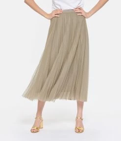 Tara Jarmon Jupe Longue Juillet Mastic -Majestic Filatures shop taraj look20230207 555