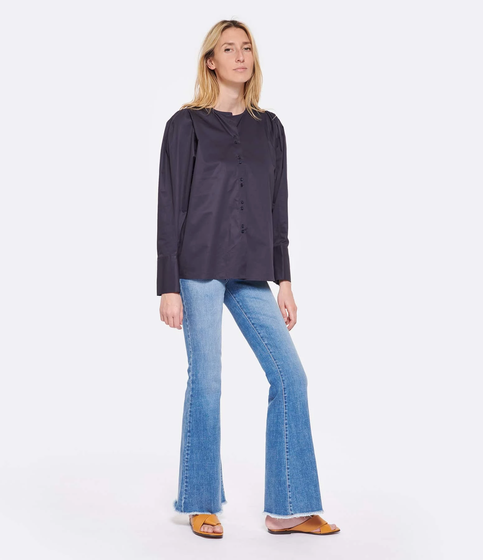 Tara Jarmon Blouse Citron Coton Nocturne 4 Tara Jarmon Blouse Citron Coton Nocturne – Image 4