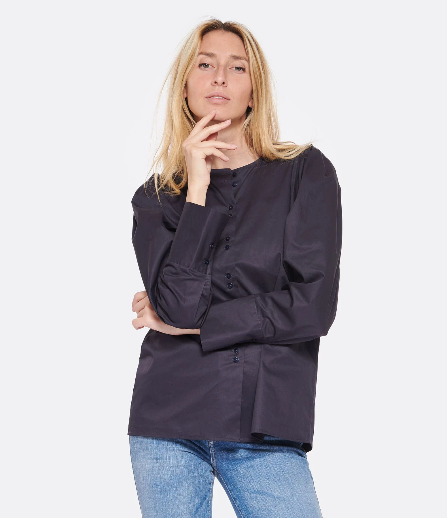 Tara Jarmon Blouse Citron Coton Nocturne 3 Tara Jarmon Blouse Citron Coton Nocturne – Image 3