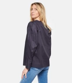 Tara Jarmon Blouse Citron Coton Nocturne 9 Tara Jarmon Blouse Citron Coton Nocturne -Majestic Filatures shop taraj look20230207 580