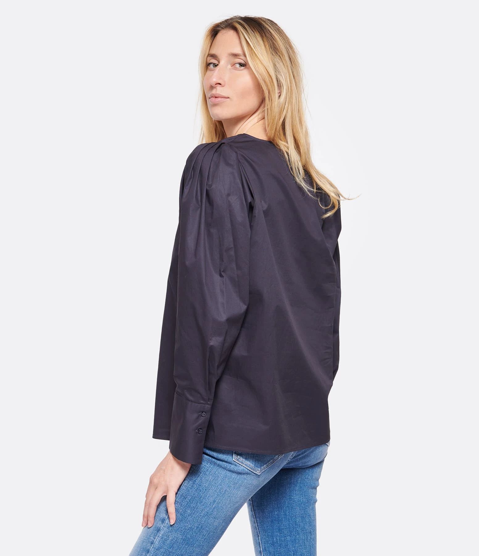Tara Jarmon Blouse Citron Coton Nocturne 5 Tara Jarmon Blouse Citron Coton Nocturne – Image 5
