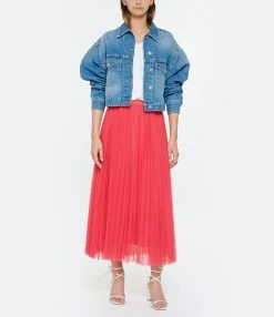 Tara Jarmon Jupe Longue Juillet Fuchsia -Majestic Filatures shop taraj look20230228 282