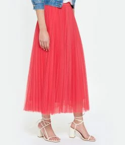 Tara Jarmon Jupe Longue Juillet Fuchsia -Majestic Filatures shop taraj look20230228 286