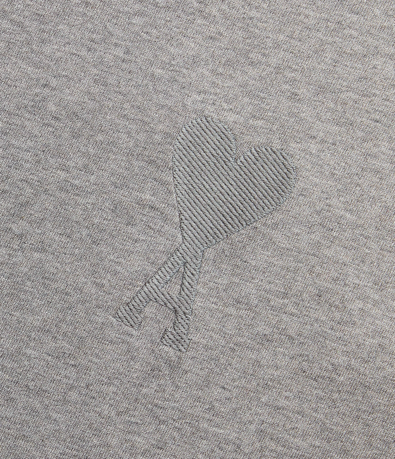 AMI Paris Tee-shirt Unisexe Ami De Cœur Coton Biologique Gris Chiné 2 AMI Paris Tee-shirt Unisexe Ami De Cœur Coton Biologique Gris Chiné – Image 2