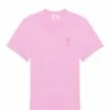 AMI Paris Tee-shirt Unisexe Ami De Cœur Coton Biologique Rose Bonbon