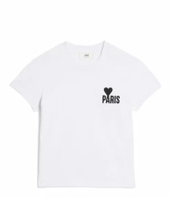 AMI Paris Tee-shirt Unisexe Coton Biologique Blanc