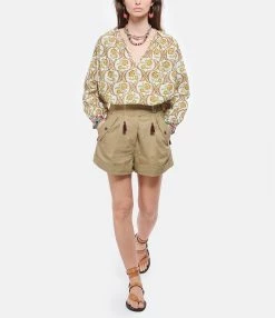 Vanessa Bruno Short Tobby Coton Kaki -Majestic Filatures shop vbrun look20220209 210