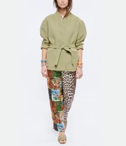 Vanessa Bruno Veste Terenzio Coton Lin Kaki -Majestic Filatures shop vbrun look20220301 390