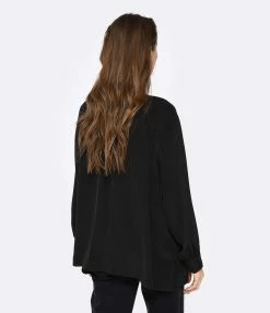 Vanessa Bruno Chemise Anita Soie Noir -Majestic Filatures shop vbrun look20221215 445