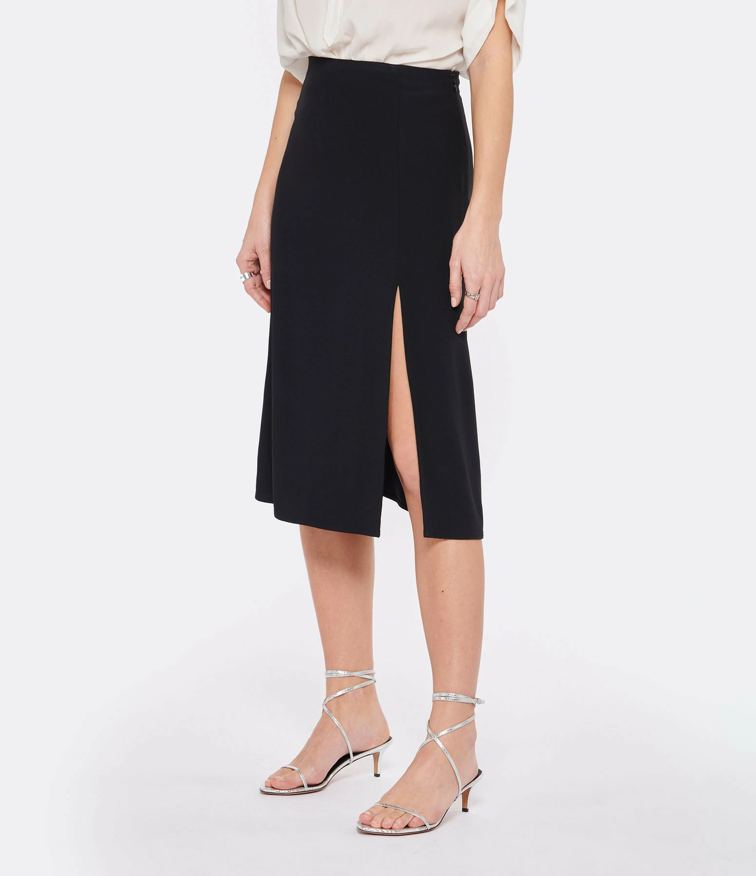 Vanessa Bruno Jupe Midi Andgie Noir 4 Vanessa Bruno Jupe Midi Andgie Noir – Image 4