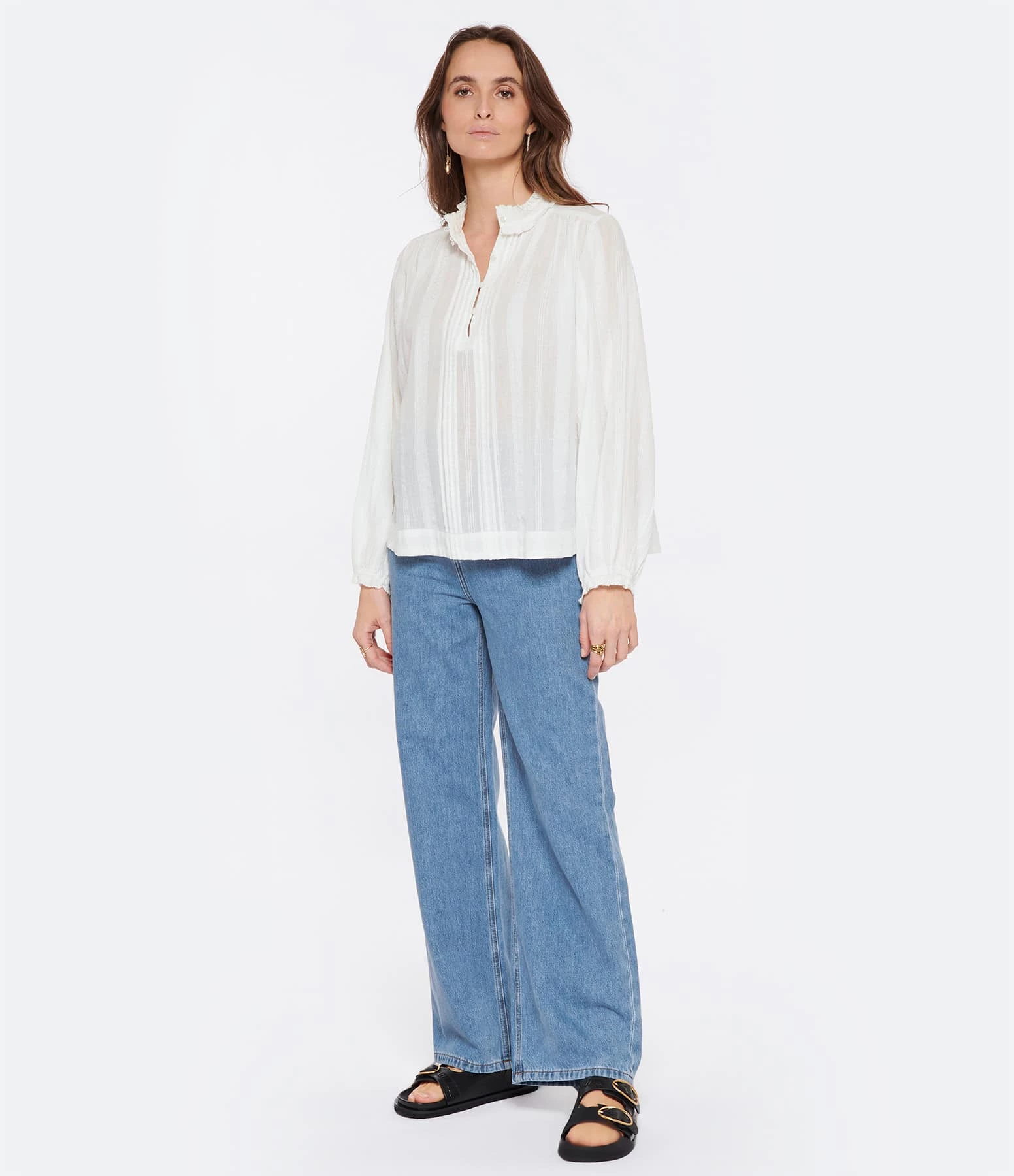 Vanessa Bruno Blouse Prado Coton Blanc 4 Vanessa Bruno Blouse Prado Coton Blanc – Image 4