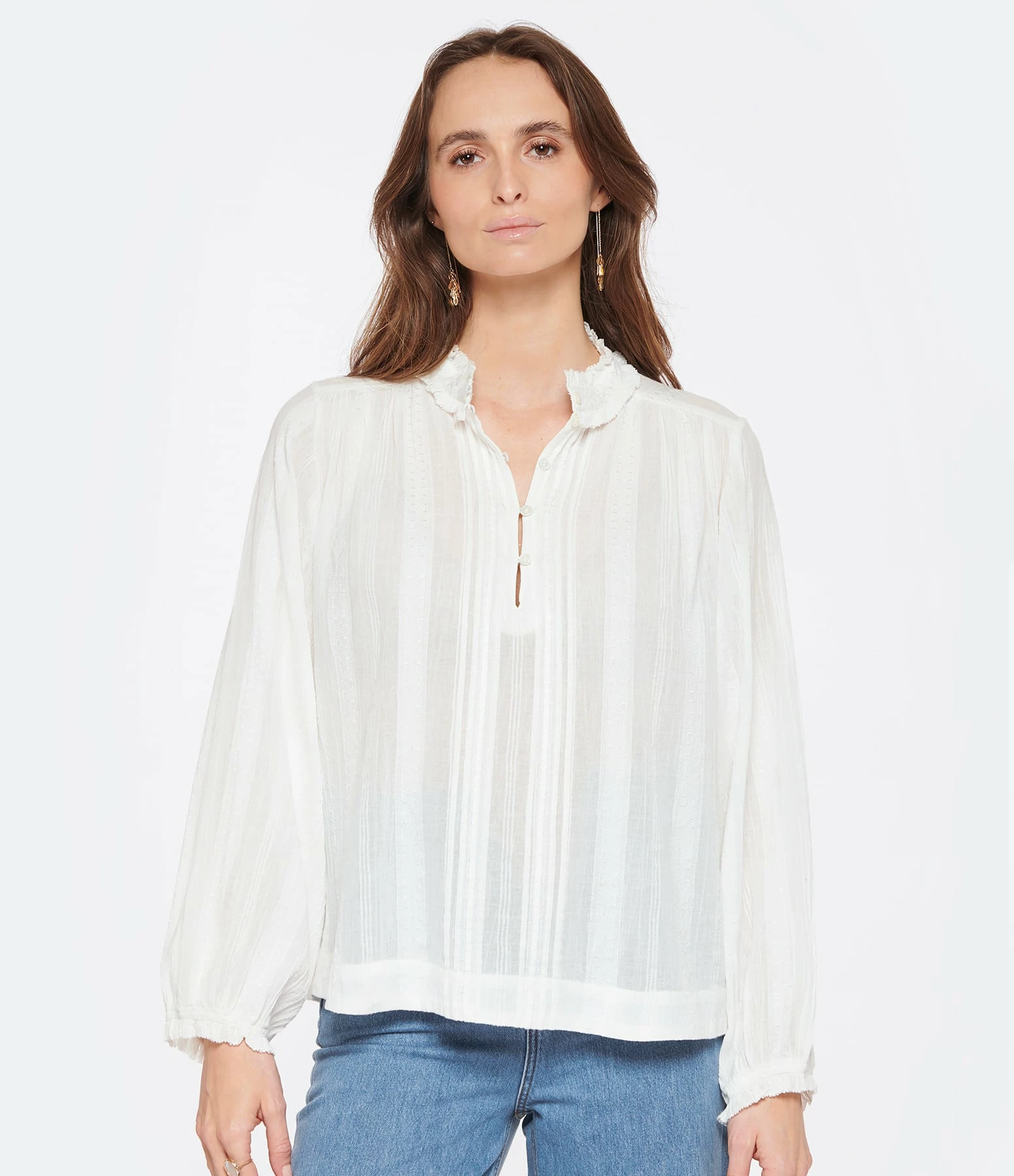 Vanessa Bruno Blouse Prado Coton Blanc 3 Vanessa Bruno Blouse Prado Coton Blanc – Image 3