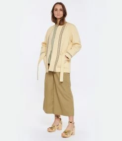 Vanessa Bruno Veste Terenzio Coton Beige Rose -Majestic Filatures shop vbrun look20230104 90