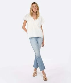 Vanessa Bruno Blouse Ava Coton Blanc -Majestic Filatures shop vbrun look20230111 248