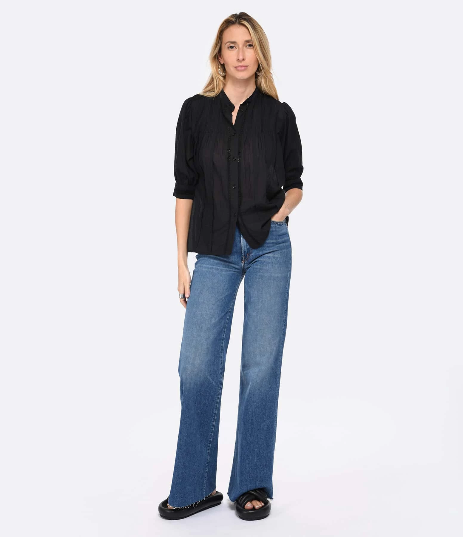 Vanessa Bruno Blouse Arsene Coton Noir 5 Vanessa Bruno Blouse Arsene Coton Noir – Image 5