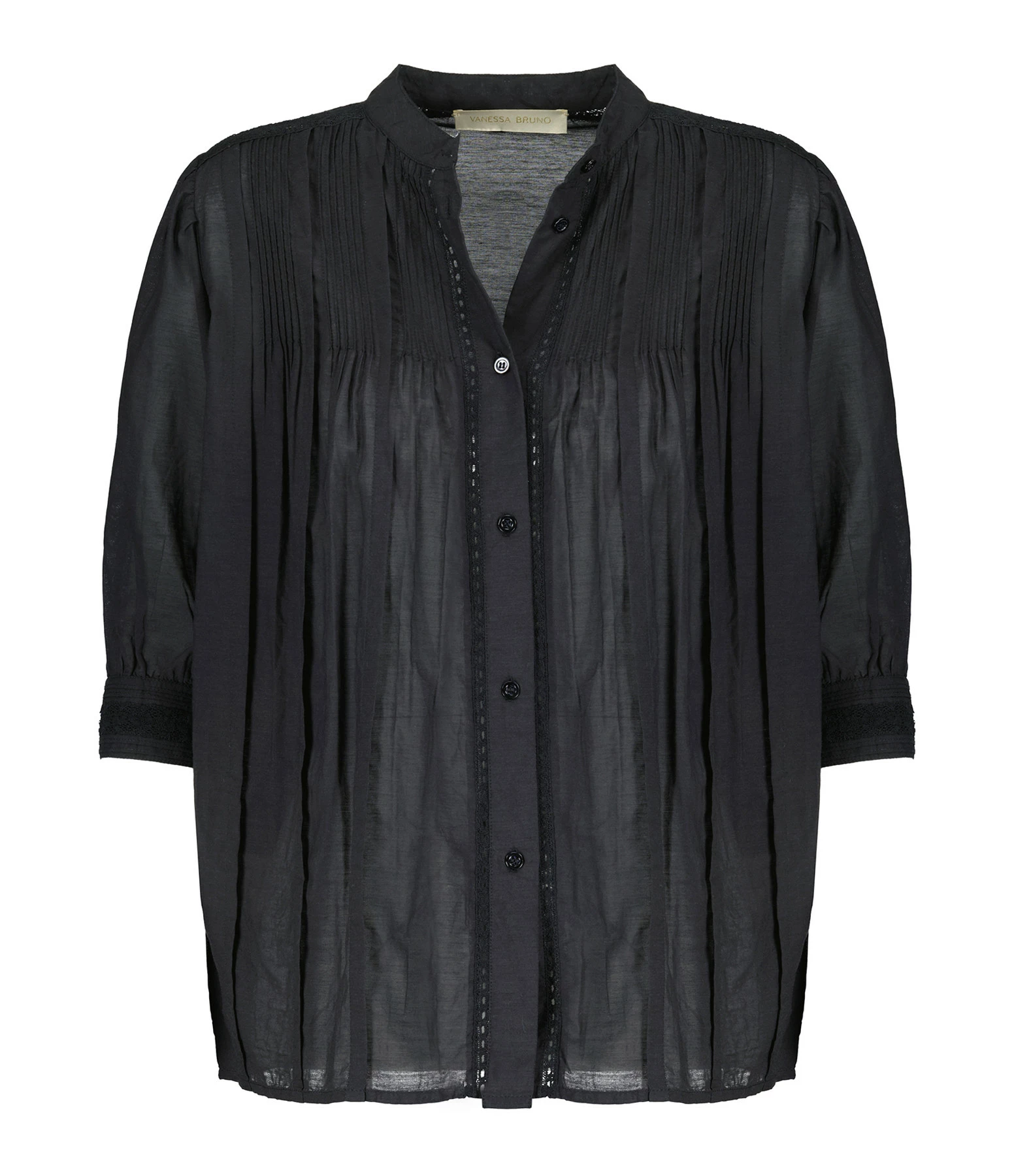 Vanessa Bruno Blouse Arsene Coton Noir 1 Vanessa Bruno Blouse Arsene Coton Noir