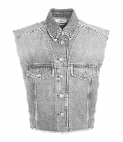 MARANT ÉTOILE Veste Tyra Coton Gris Clair