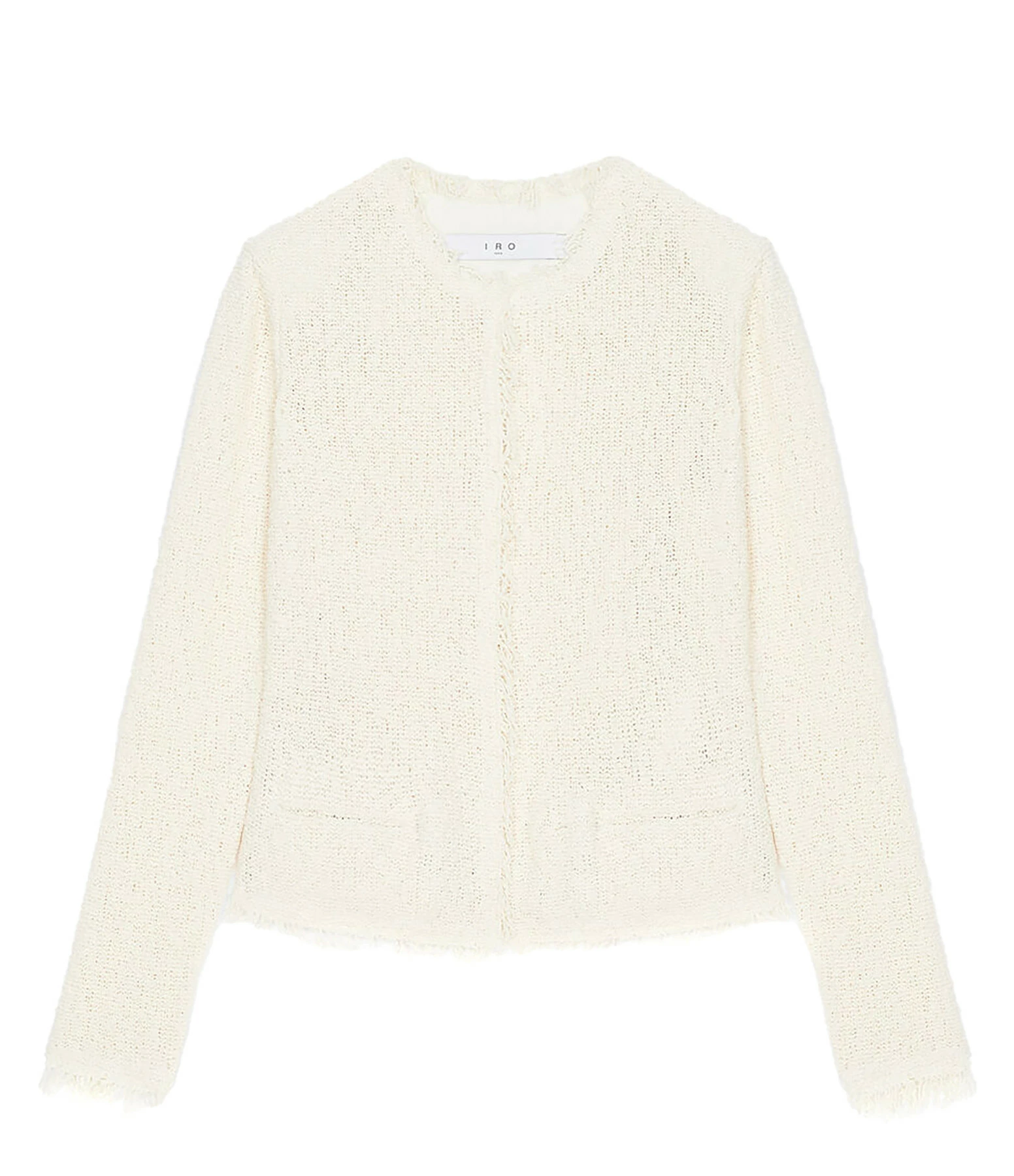 IRO Veste Shavani Coton Maille Écru 1 IRO Veste Shavani Coton Maille Écru