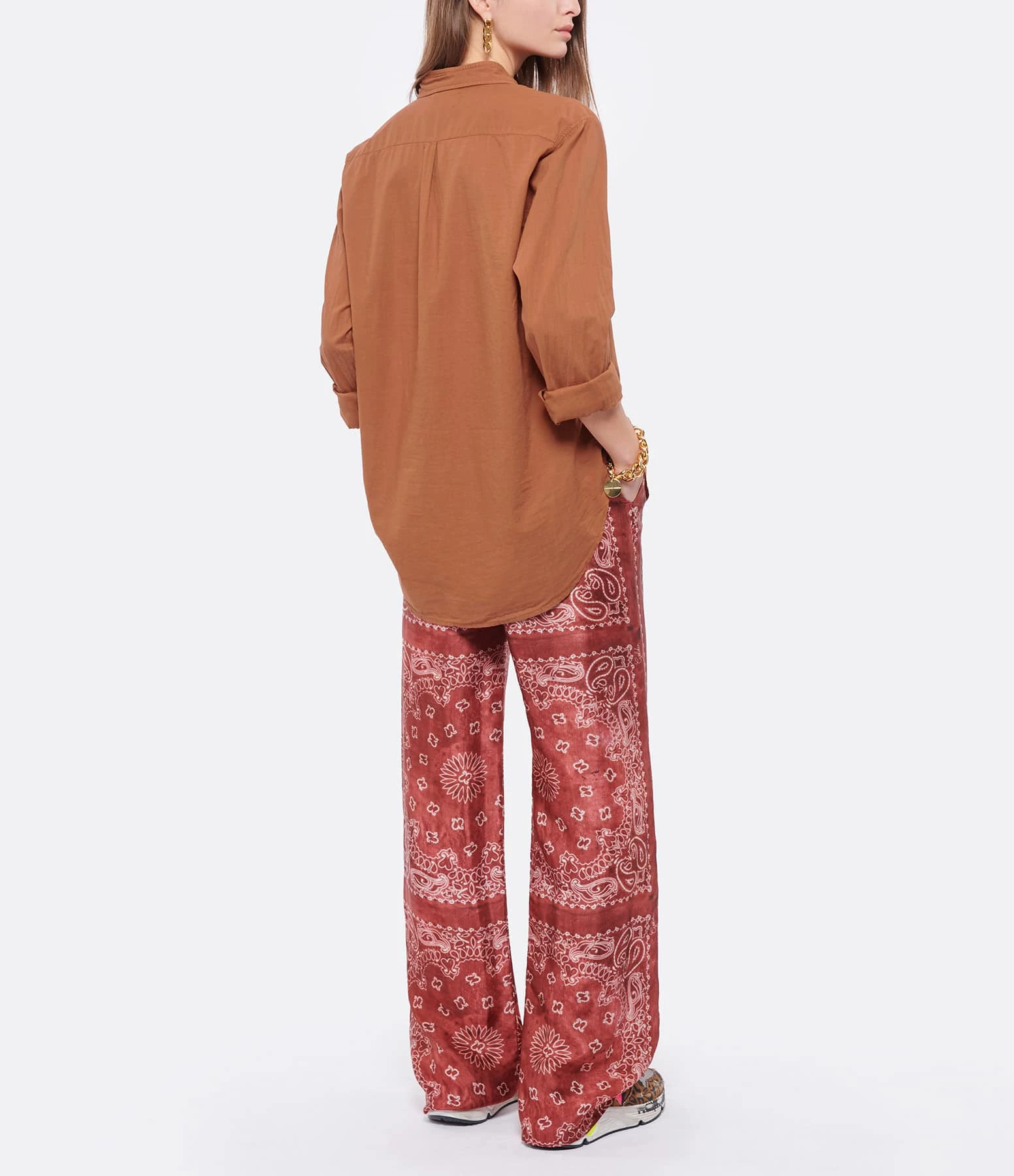 XIRENA Chemise Beau Coton Rouille 5 XIRENA Chemise Beau Coton Rouille – Image 5