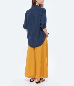 XIRENA Chemise Beau Coton Bleu Navy 9 XIRENA Chemise Beau Coton Bleu Navy -Majestic Filatures shop xiren look20220119 11