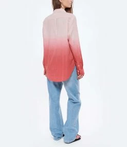 XIRENA Chemise Beau Ombre Coton Rouge -Majestic Filatures shop xiren look20220119 58
