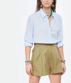 XIRENA Chemise Beau Coton Bleu Ciel 8 XIRENA Chemise Beau Coton Bleu Ciel -Majestic Filatures shop xiren look20220119 94