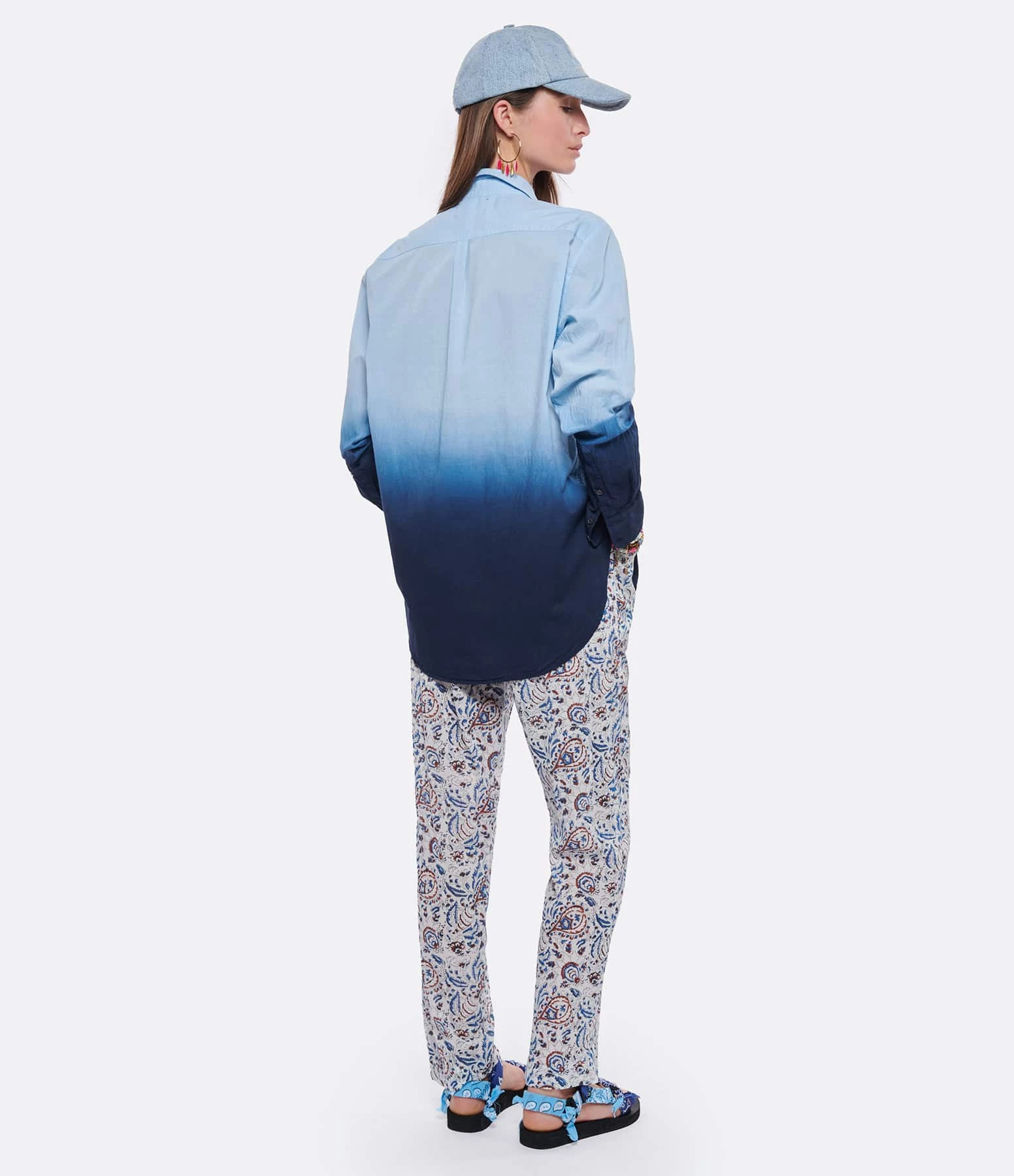 XIRENA Chemise Beau Ombre Coton Bleu 5 XIRENA Chemise Beau Ombre Coton Bleu – Image 5