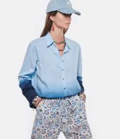 XIRENA Chemise Beau Ombre Coton Bleu 7 XIRENA Chemise Beau Ombre Coton Bleu -Majestic Filatures shop xiren look20220125 231