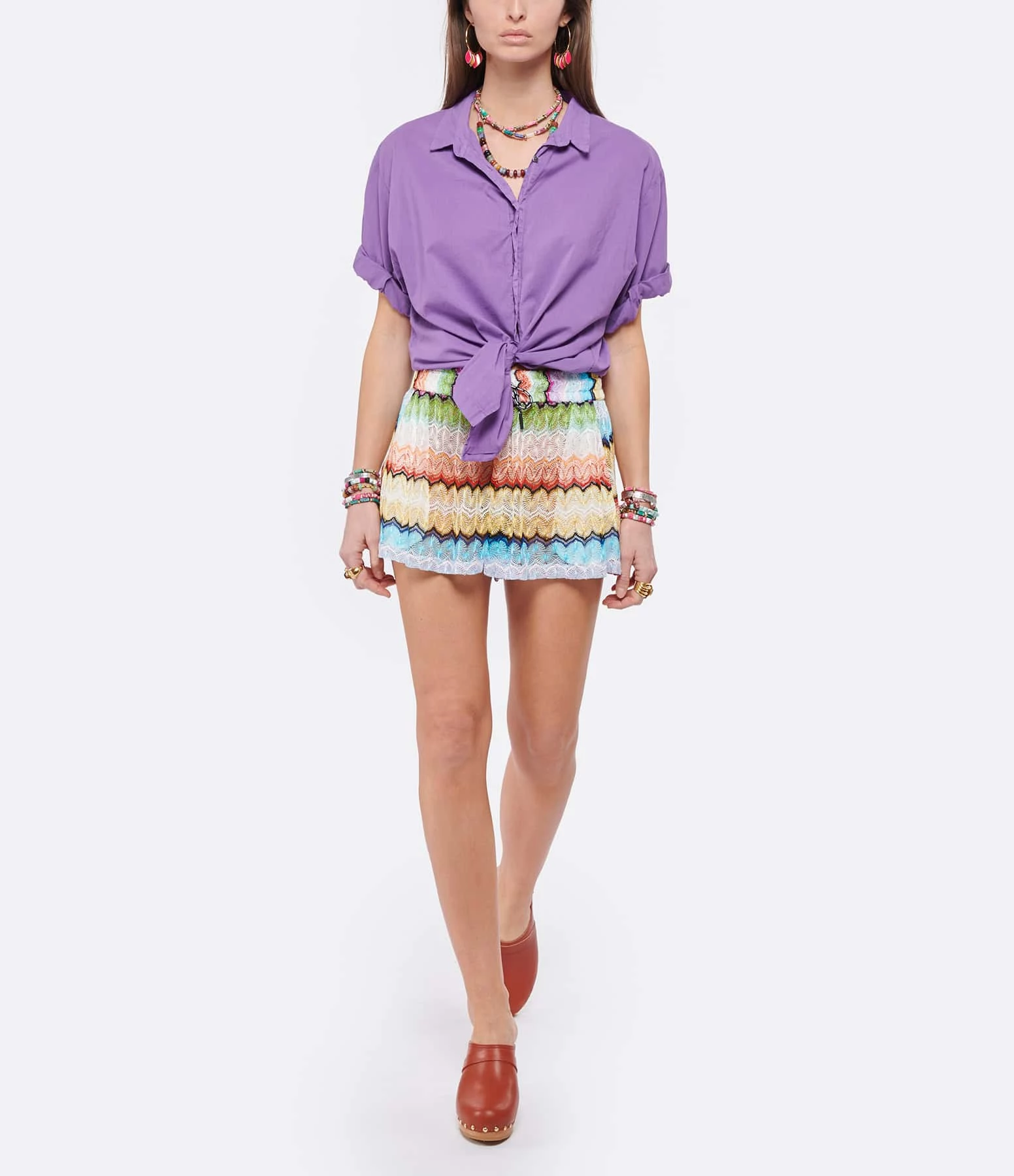 XIRENA Chemise Channing Coton Violet 4 XIRENA Chemise Channing Coton Violet – Image 4