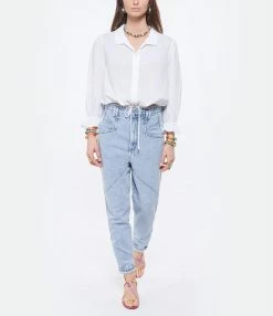 XIRENA Chemise Elody Coton Blanc -Majestic Filatures shop xiren look20220323 145