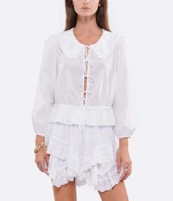 XIRENA Blouse Lulu Blanc 8 XIRENA Blouse Lulu Blanc -Majestic Filatures shop xiren look20220607 371 scaled