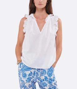 XIRENA Top Bex Blanc -Majestic Filatures shop xiren look20220607 78 scaled