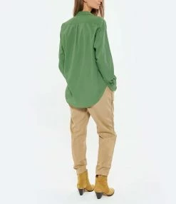 XIRENA Chemise Beau Coton Vert -Majestic Filatures shop xiren look20220608 86