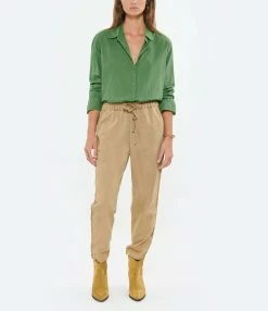 XIRENA Chemise Beau Coton Vert -Majestic Filatures shop xiren look20220608 93