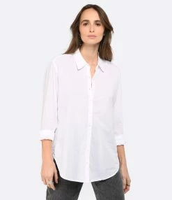 XIRENA Chemise Beau Coton Blanc -Majestic Filatures shop xiren look20221206 463